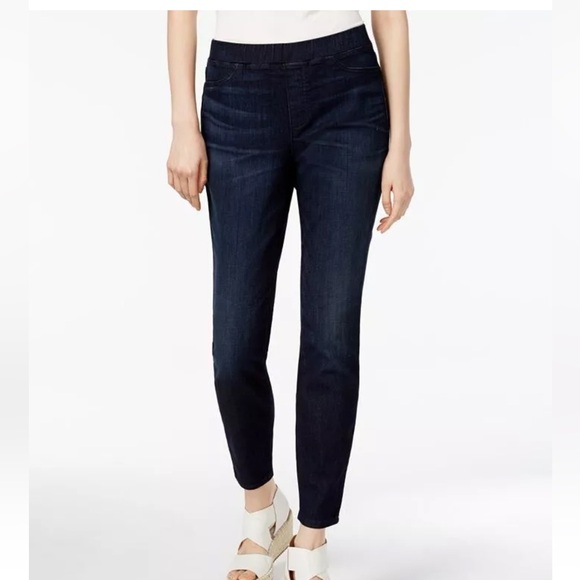 Eileen Fisher Blue Denim Jeans Jeggings S Pull on - Picture 2 of 7